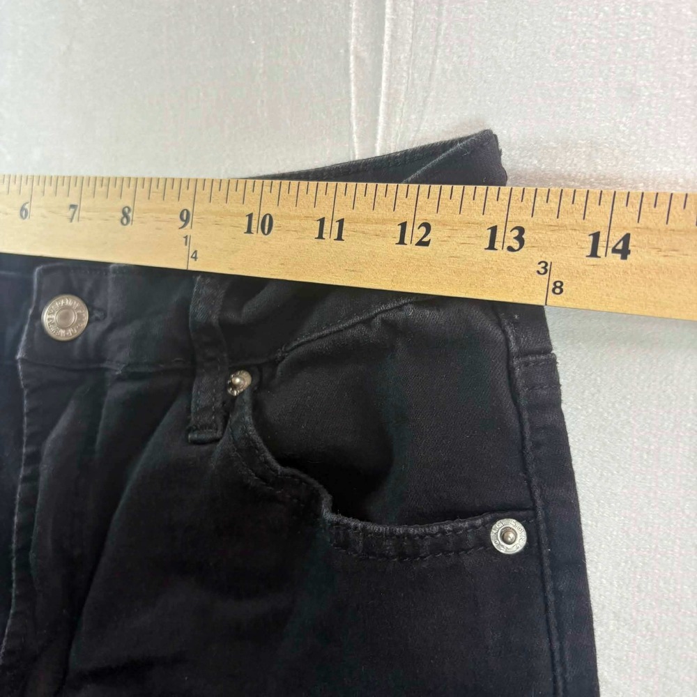 SONG Carpenter Jeans Womens 5/27 Black Utility Straight Leg Stretch Denim Pants - Picture 7 of 7